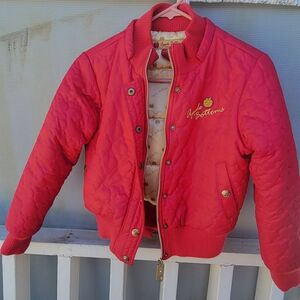 Apple Bottoms Girls' Quilted Pink Bomber Jacket